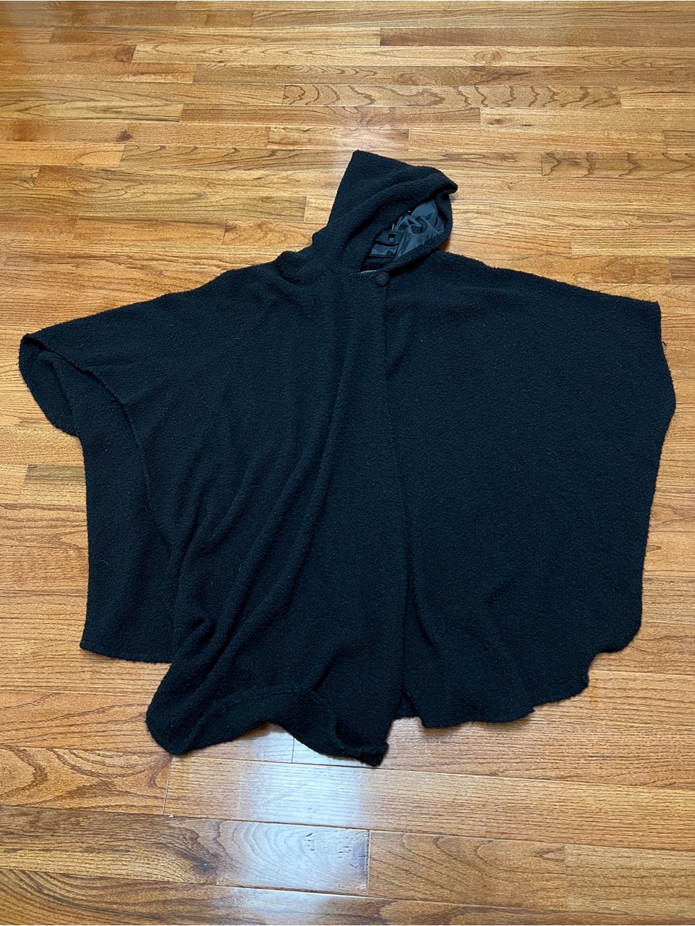 Black Hooded cape- wool and cashmere Tara hooded cape